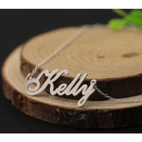 Name Necklace 925 Silver Fashion Women Personalized Nameplate Necklace Custom Any Name Pendant Letters Necklace Sterling Jewelry