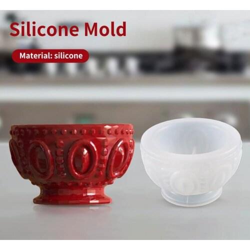 Hot Sale DIY Crystal Epoxy Resin Molds Silicone Round Bowl Resin Moulds for Art Pot Candy Flower Tableware Pot Silicone Mold