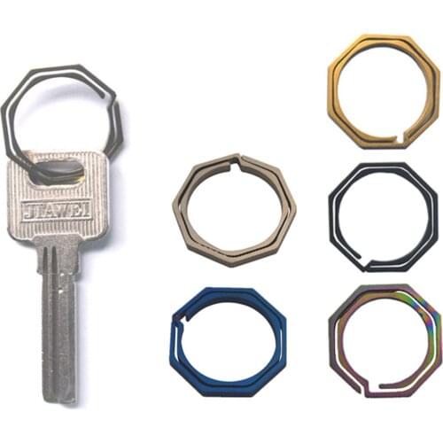 Titanium Alloy Carabiner Hanging Buckle EDC Hiking Outdoor Clip Kit Key Ring Hoop Keychain Tool
