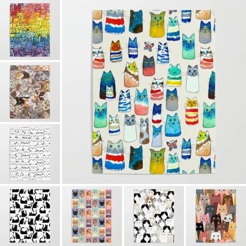 Canvas Hd Prints Pictures Wall Artwork Anime Dog Painting Home Decoration Modular Cat Land Poster For Living Room No Framework