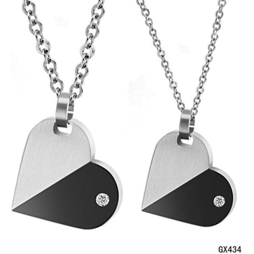 Korean Couple Necklace Titanium Necklaces Pendants Cute Necklaces For Couples Matching Necklaces For Couples GX434
