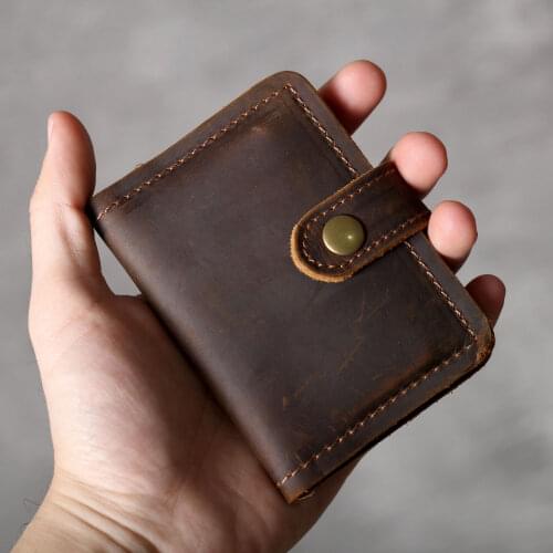 Crazy Horse Style Top Layer Leather Wallets Vintage Style Men Wallet Fashion Brand Purse Card Holder Long Clutch Wallet