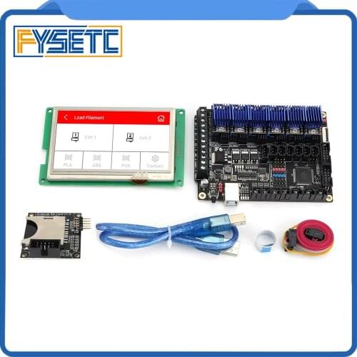 FYSETC F6 V1.3 ALL-in-one Mainboard + 6pcs LV8729 Stepper Motor Driver + 4.3" Touch Screen 4.3 inch LCD Display With SD Reader