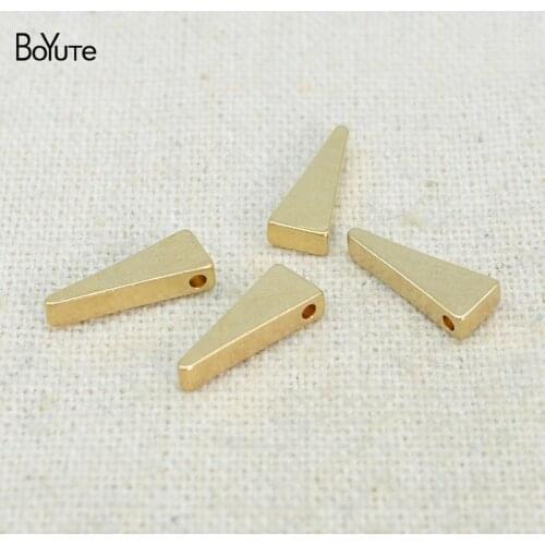 BoYuTe (100 Pieces/Lot) 5*12.5MM Metal Brass Triangle Beads Factory Supply Beads Jewelry Making Accessories