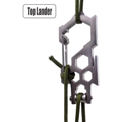 Militar Rock Climbing Carabiner Mountaineering Stainless Steel Pulley Hanging Buckle Carabiner Pulley System Carabiner for Keys