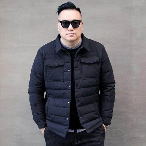 Mens White Duck Down Jacket Winter Coat Men Short Korean Plus Size Puffer Jacket Men Warm Parka Casaco 8822 YY1333