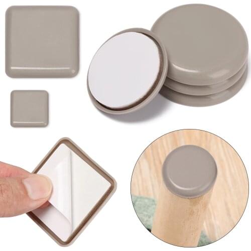 4Pcs Furniture Sliders Anti Noise Slip Mat Bumper Heavy Furniture Easy Moving Thickened Pad Wear-resisting Floor Protector Mat