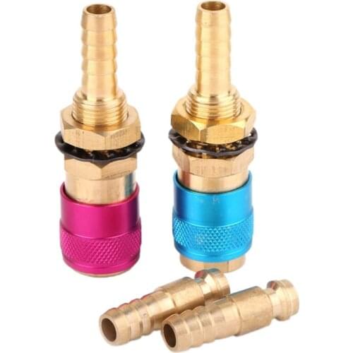 New Water Cooled Gas Adapter Quick Connector Fitting For Tig Welding Torch+8Mm Plug