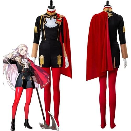 Fire Emblem Three Houses Edelgard Von Hresvelgr Cosplay Costume Adult Women Girl Suit Cloak Full Set For Halloween Carnival