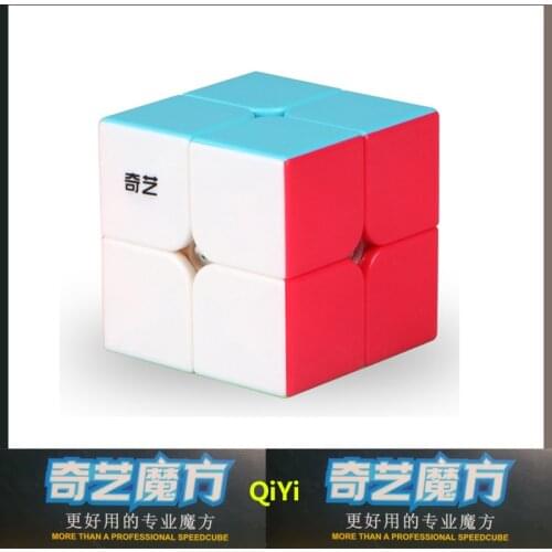 QIYI QIDI 2X2X2 MAGIC SPEED CUBE POCKET STICKERless PUZZLE CUBE PROFESSIONAL 2x2 SPEED CUBE EDUCATIONAL funny TOYS FOR CHILDREN