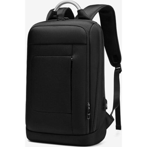 Men Slim 15.6 inch Laptop Backpack USB Charging Daypacks Casual Business Computer Backpack Waterproof Male Black Bagpack Mochila
