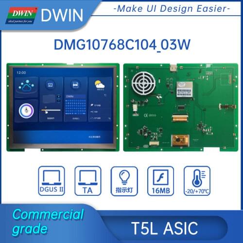 DWIN T5L ASIC 10.4Inch Touch Panel 1024*768 Resolution 16.7M Colors IPS Screen High Standard TFT LCD Module HMI Display