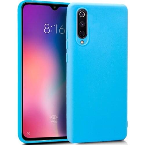 Silicone case Xiaomi My 9 (Sky Blue, soft, shockproof, re