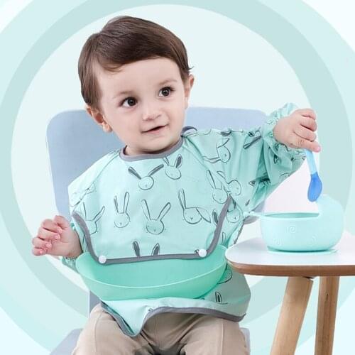Waterproof Baby Bibs Silicone Feeding Baby Saliva Towel Newborn Cartoon Aprons Baby Bibs Adjustable Feeding