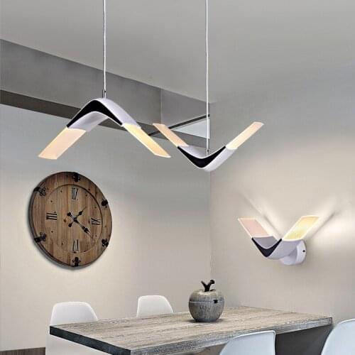 Modern geometric art Pendant Lights Nordic line Hanging Lamp Loft Industrial Home Decor Kitchen Light Fixture Luminaire
