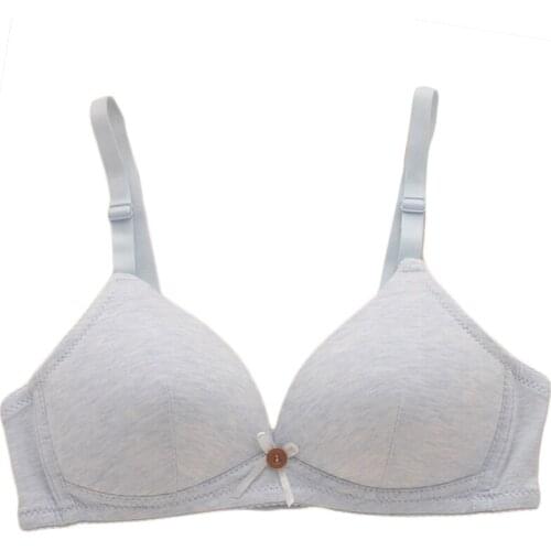 New non-steel student sports bra summer thin section high school girls gather stereotypes underwear cotton bra