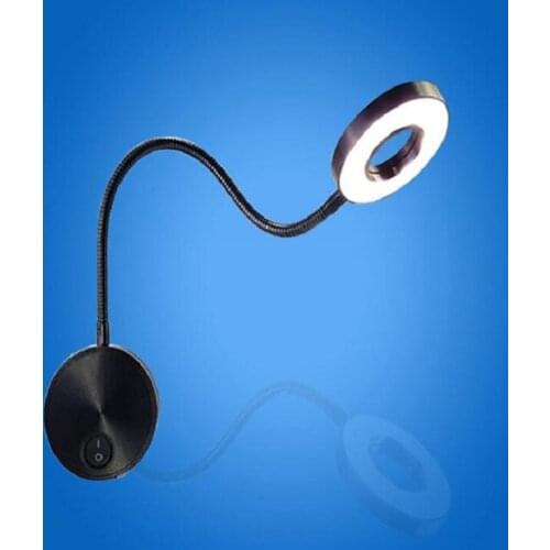 5W Led Simple circular wall lamp Guest room bedside reading ligh Universal mounted hose light