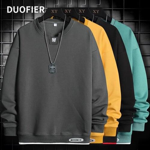 Sweatshirts Men 2021 Autumn Fashion Patchwork O-Neck Pullover Tops Mens Oversize Hip Hop Hoodies Comfortable Casual Streetwear