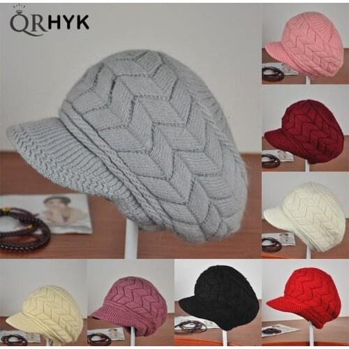 Knitted Hat Women Winter Hats For Women Ladies Beanie Girls Beret Hat Bonnet Femme Warm Hat
