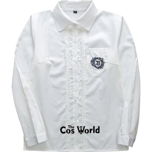 [Gentle Knife] S-XXL Womens Girls Summer V-neck Long Sleeve White Shirts Tops Blouses For JK School Uniform Student Clothes