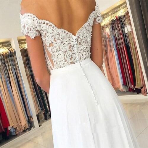 Encantador vestido de novia con cuello en V, sin mangas, encaje, apliques largo hasta el suelo, traje nupcial de playa para muje