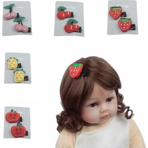 2019 Baby Headbands Hair Clip Set Girls cute Fruit hair barrette DIY jewelry Children Hair Accessories sets 2pcs/lot