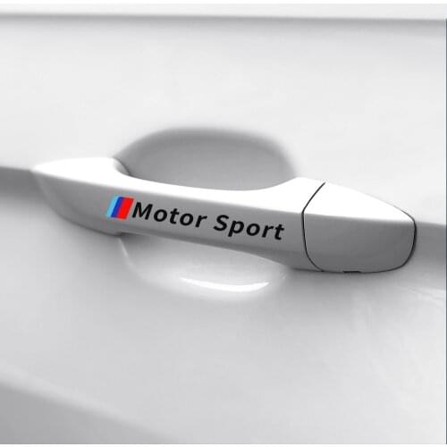 4PCS Car Door Handle Stickers For BMW E90 E60 E46 E39 E87 E36 E92 E91 E34 F30 E10 F20 F30 G30 X1 X3 X5 X6 Car Tuning Accessories