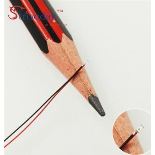 50 pcs/lot 9 colors can be selected 8V- 12V 0603 Pre-soldered micro litz SMD LED led wired leads 20cm DIY