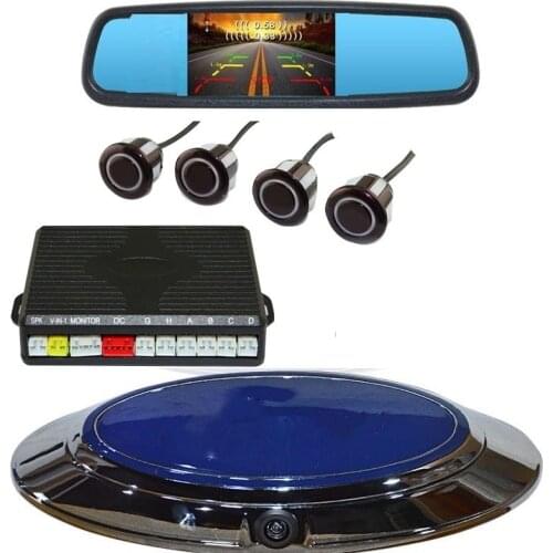 Car Rear Mirror Parking Sensor Vedio 4 Sensor Reversing Radar Detector Parking Assistance Alarm System For Ford Ranger 2015-20