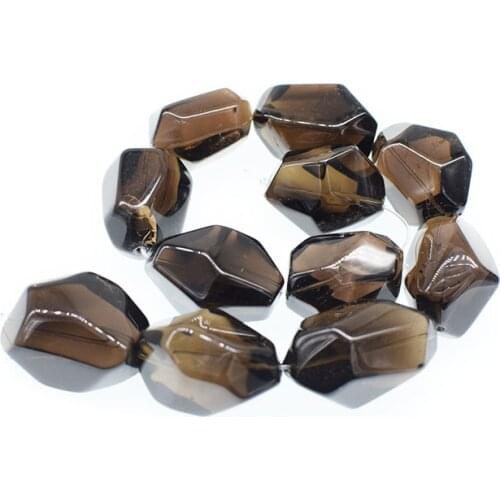 LOOSE BEADS Smoky Quartz faceted BAROQUE 30-38mm Wholesale for DIY jewelry necklace