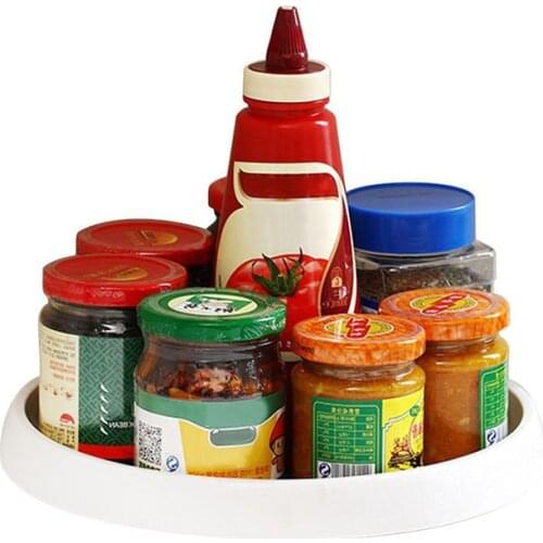 Home Rotating Kitchen Rotating Spice Condiment Storage Rack Creative Rotating Kitchen Storage Tray Kitchen Rotating Spice Rack