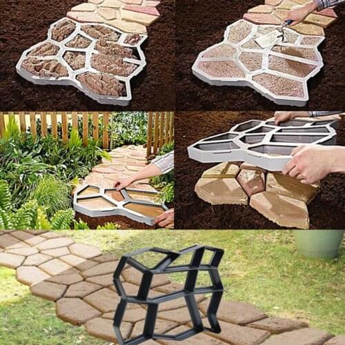 DIY Pavement Mold Garden Walk Pavement Concrete Mould Manually Cement Brick Stone Road Molds Path Mate Garden Tools Decoration