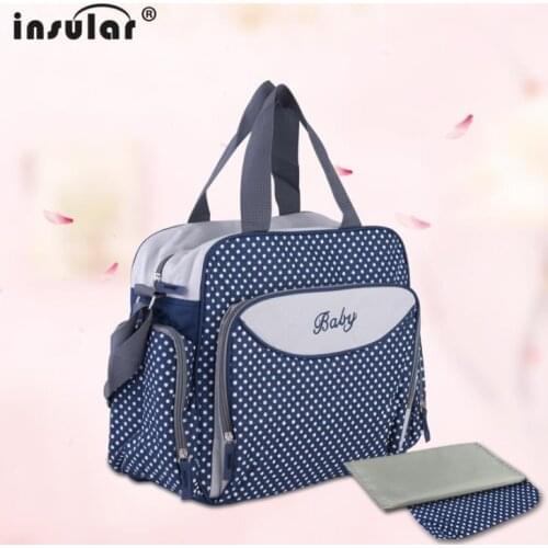 Hot Sales Nylon Baby Diaper Bags Waterproof Large Capacity Mommy Bag Changing Bag