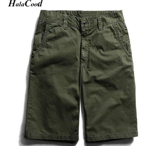 HALACOOD Hot Sell New Summer Fashion Sexy Casual Calf-Length Cargo Mens Cotton Quality Shorts Male Puls Size Shorts Capris Fat