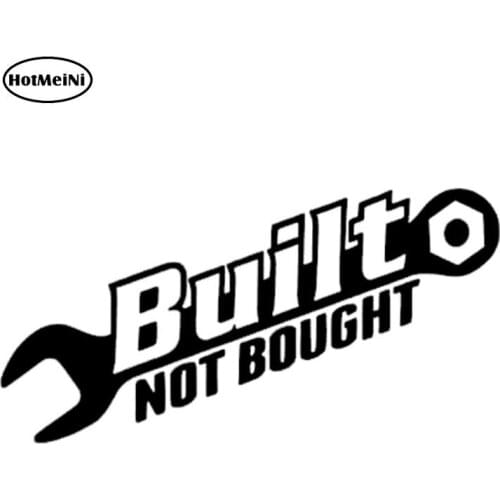 HotMeiNi 18cmx9cmCar Styling BUILT NOT BOUGHT sp Funny Car van Window Bumper JDM VAG Vinyl Decal Car Sticker Black/Sliver