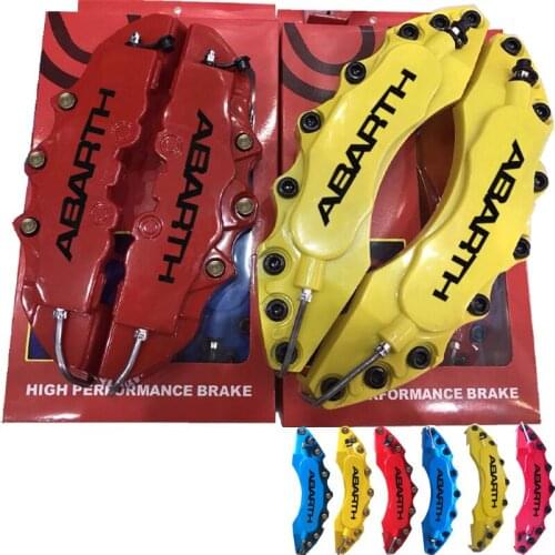 KUNBABY 4 Or 2 Pcs ABS Plastic Disc Brake Caliper Cover With Sticker Logo For Abarth Wheel R17 R18 R19 Front Rear Free Shipping