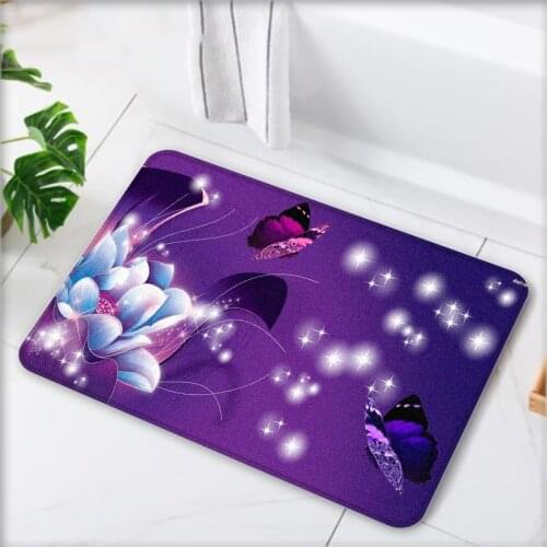 Butterfly Kitchen Mat Home Doormat Carpet for Living Room Hallway Decoration Floor Anti-Slip Mats Bedroom Entrance Door Bath Rug