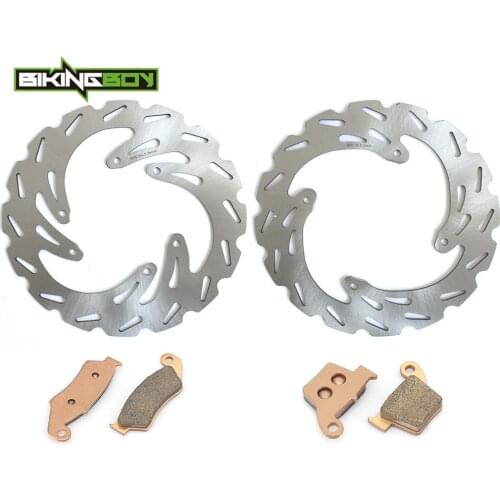 BIKINGBOY Front Rear Brake Discs Rotors Disks Pads For Honda CRF 250 R X 04-11 CRF 450 R 02-11 03 CRF 450 X 05 06 07 08 09 10 11