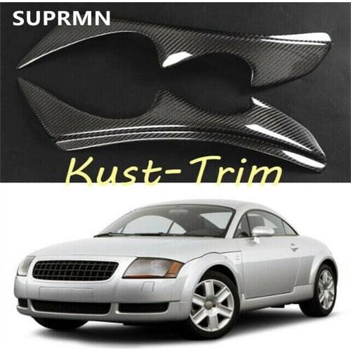 Suitable for Audi TT Mk1 modified carbon fiber lamp eyebrow headlight decorative eyebrow stickers a pair of 98 to 2006 models