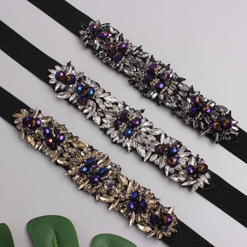 Bling Glass Rhinestone Waistband Women Full Bead Crystal Waist Belt High End Ladies Dress Sash Belt Cinturon Corset Strap 2021