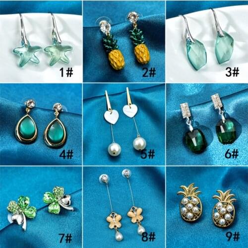 S925 silver needle Korea simple pineapple earrings female earrings small pearl temperament short online celebrity earrings