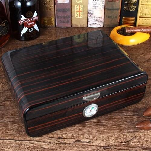 GALINER Cedar Wood Cigar Humidor De Puros Luxury Big Humidor Box Home Cigar Case For Cohiba Cigars W/ Hygrometer Humidifiers