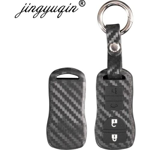 Jingyuqin 20X Silicone Remote Key Case For Nissan Infiniti Xterra Frontier Muranon PATHFINDER TITAN Fob 3/4 Button Car Key Cover
