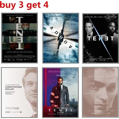Tenet poster wall decorations living room White copperplate printing of movie posters