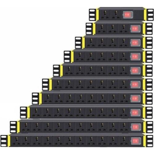 Socket Travel Adapter Pdu Cabinet Special Power Outlet 2/3/4/5/7/9/10 Ac Eu Uk Us Au Universal Industrial Aluminium Alloy Strip