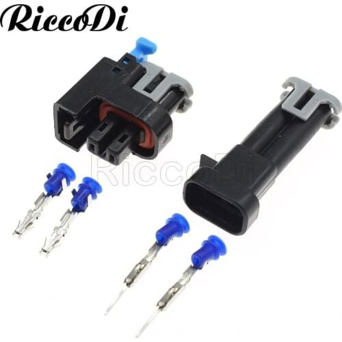 1-20Sets 2 Pin Way Fuel Injector Plug Methanol Modified Socket Auto Waterproof Connector DJ7021Y-0.6-21 for Wuling Excelle Sail