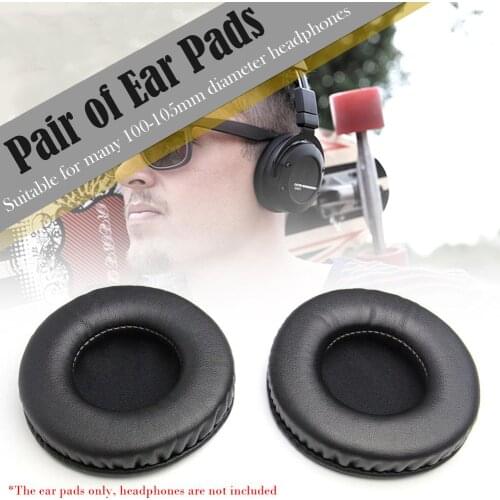 1Pair Protein Leather Memory Foam Replacement Ear Pads Cap Cushion For Beyerdynamic DT880 K240 100-105mm Diameter Headphones