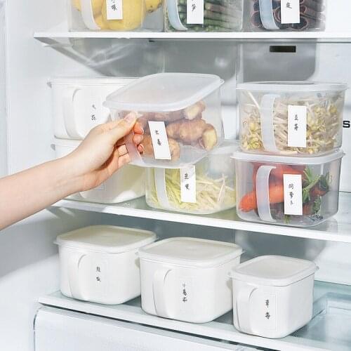 1PCS Kitchen Transparent Storage Box Sealed Jar Grains Beans Storage Organizer Food Containers Refrigerator Storage Boxes
