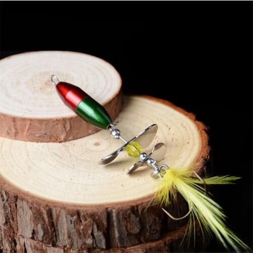 1pcs Rotating Spinner Sequins Fishing Lure 10g 7cm Wobbler Bait with Feather Fishing Tackle for Bass Trout Perch Pike Lure pesca