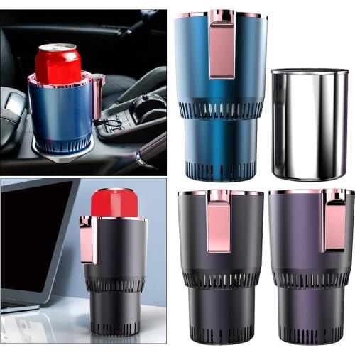 DC 12V Car Heating Cooling Cup Touch Control 2 in1 Electric Coffee Milk Warmer and Cooler Beverage Mug with Temperature Display